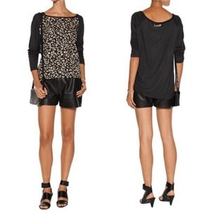 W118 by Walter Baker Women’s Aya Blouse Top Size Small Leopard NEW Mixed Media